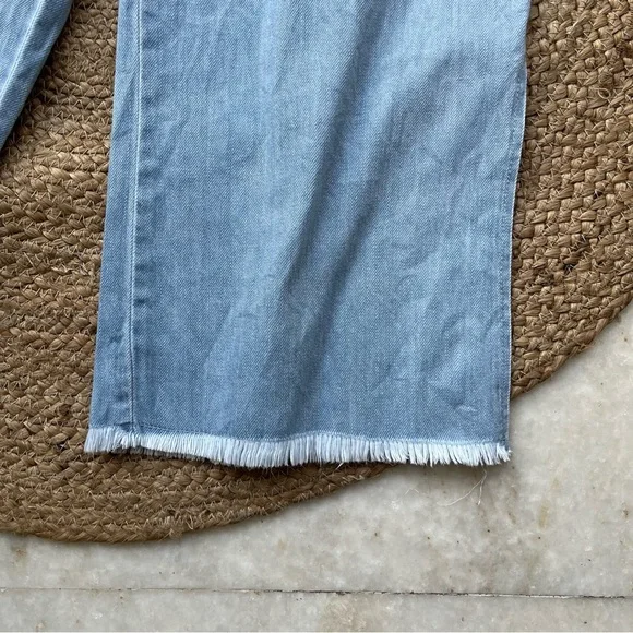 Blue Straight Pants with side slits - Picture 6 of 9